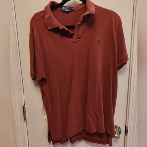 Men's Polo Shirt Ralph Lauren XL- Rust Red
